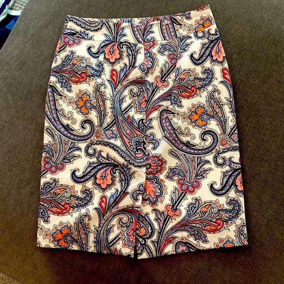 Paisley patterned pencil skirt Ann Taylor - Picture 2 of 2